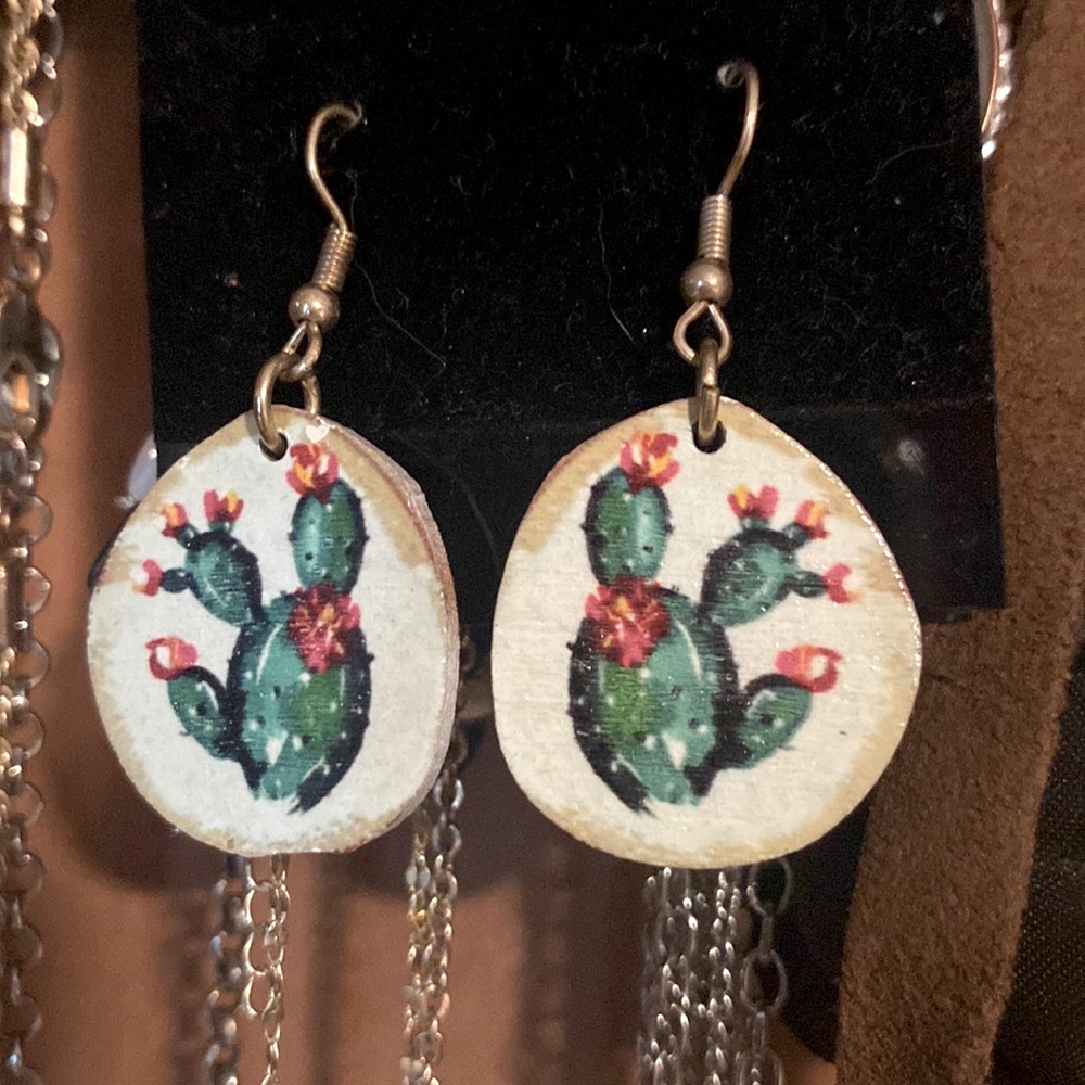 Cute Cactus Earrings.